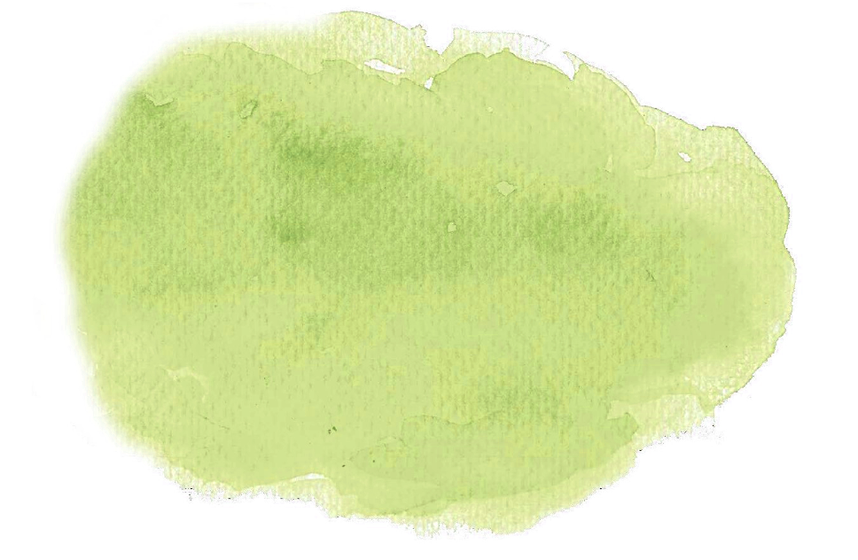 Aquarell Wolke grün